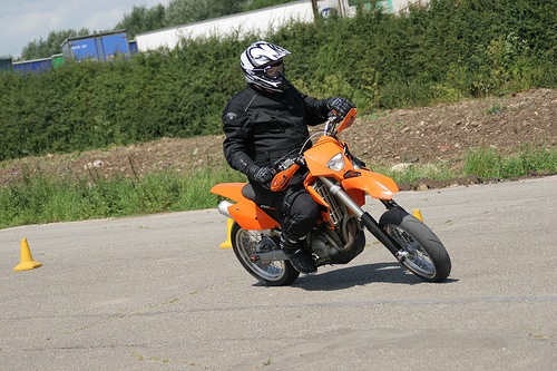 Picture of Alistair Laing riding a KTM Super Motard Motorcycle