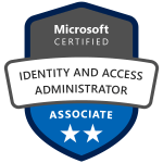 Badge describing Microsoft Certified Identity and Access Administrator